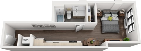 Storyline Apartments Studio B Floor Plan